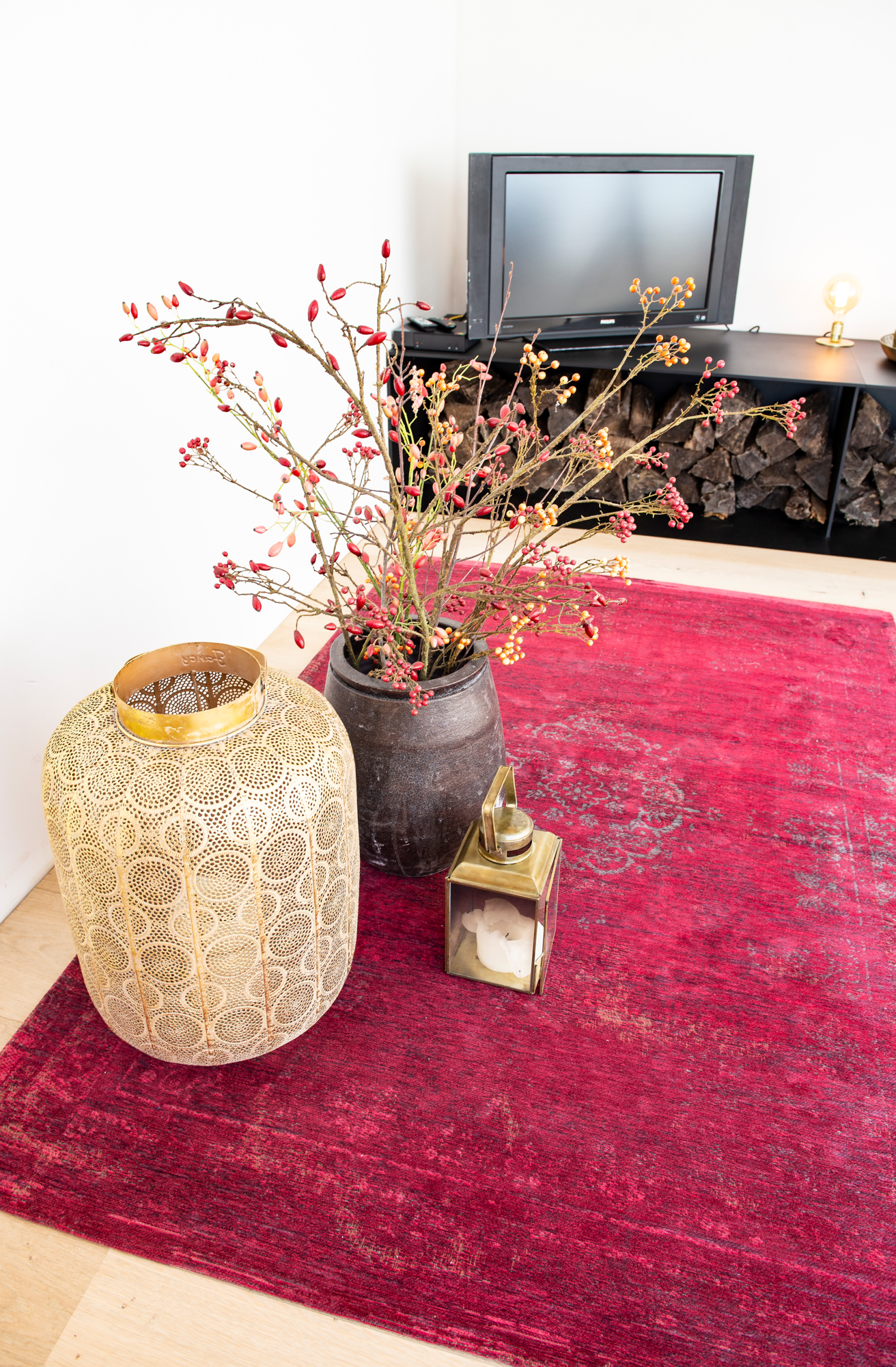 Ecorugs vloerkleed Medallion rood 280x390 cm