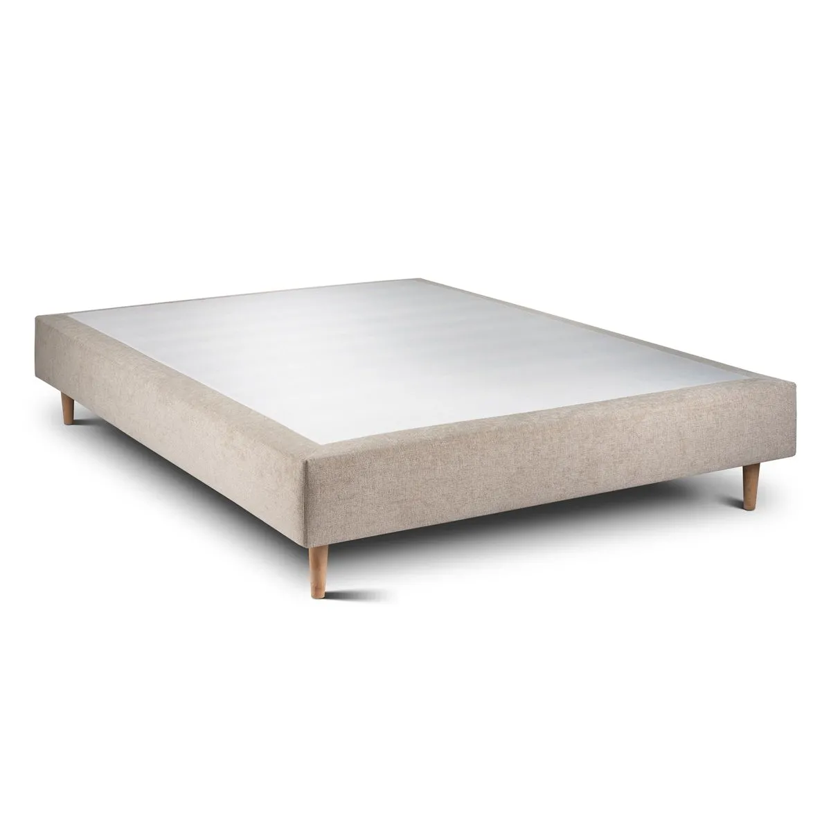 Sommeil de plomb Lit 140x190cm - Tête de lit et sommier tapissier - Beige brun