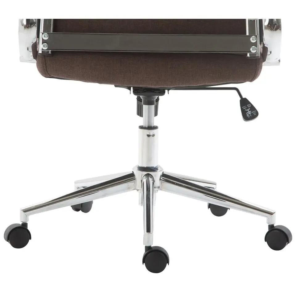 CLP Bureaustoel Kolumbus chroom Frame - Stof - bruin