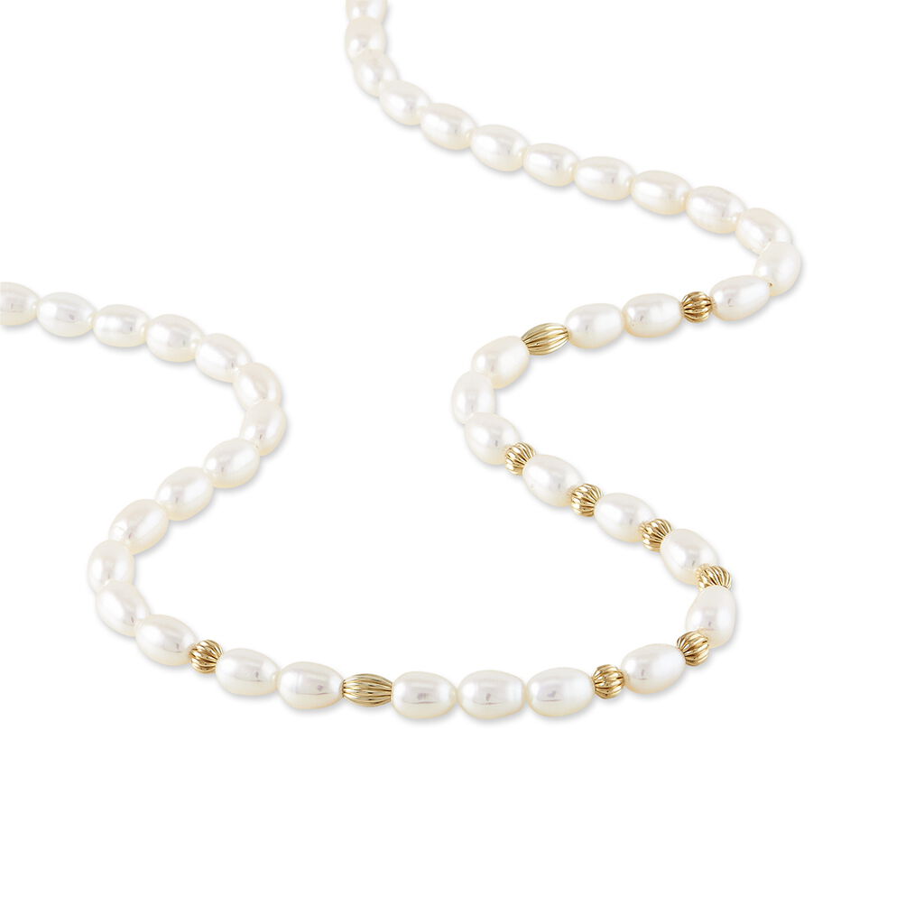 Collier Marie-viviane Or Jaune Perle De Culture