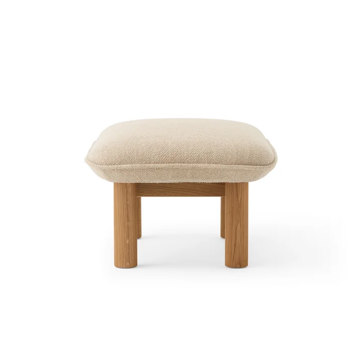 Audo - Brasilia Ottoman, Eiche gebeizt / Bouclé beige