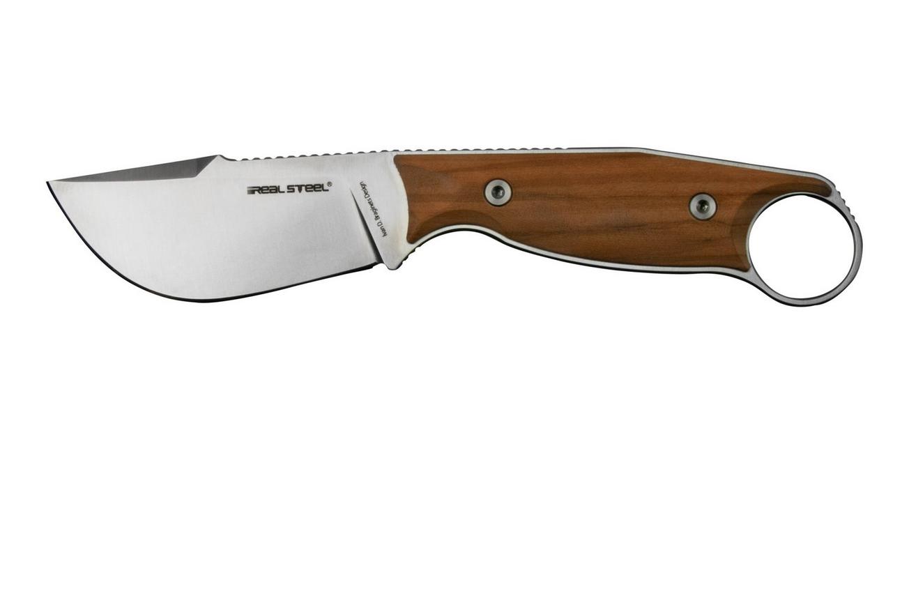 Real Steel Furrier Skinner Olive Wood 3611W vaststaand mes, Ivan Braginets design