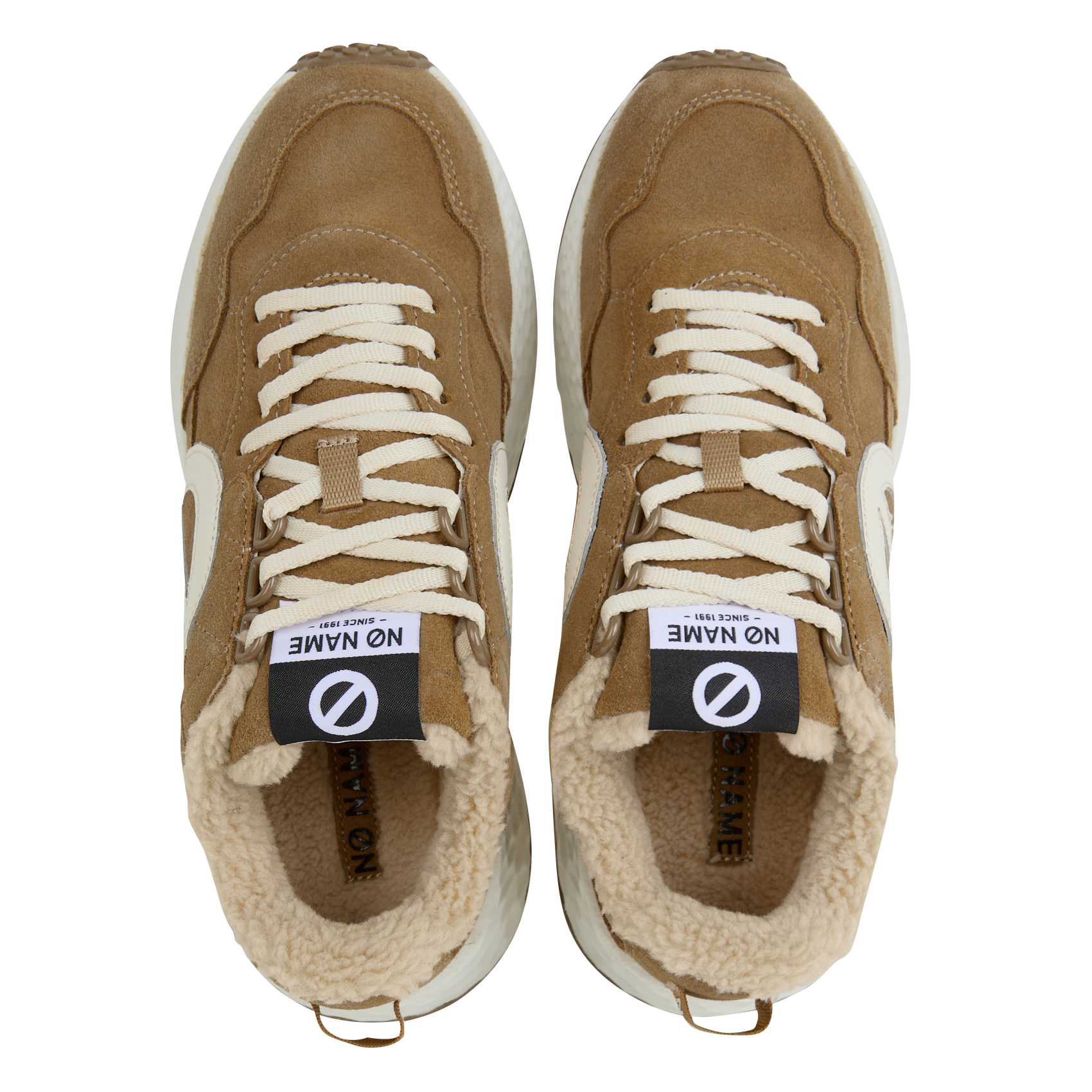 CARTER - Baskets basses compensées en cuir velours | Marron