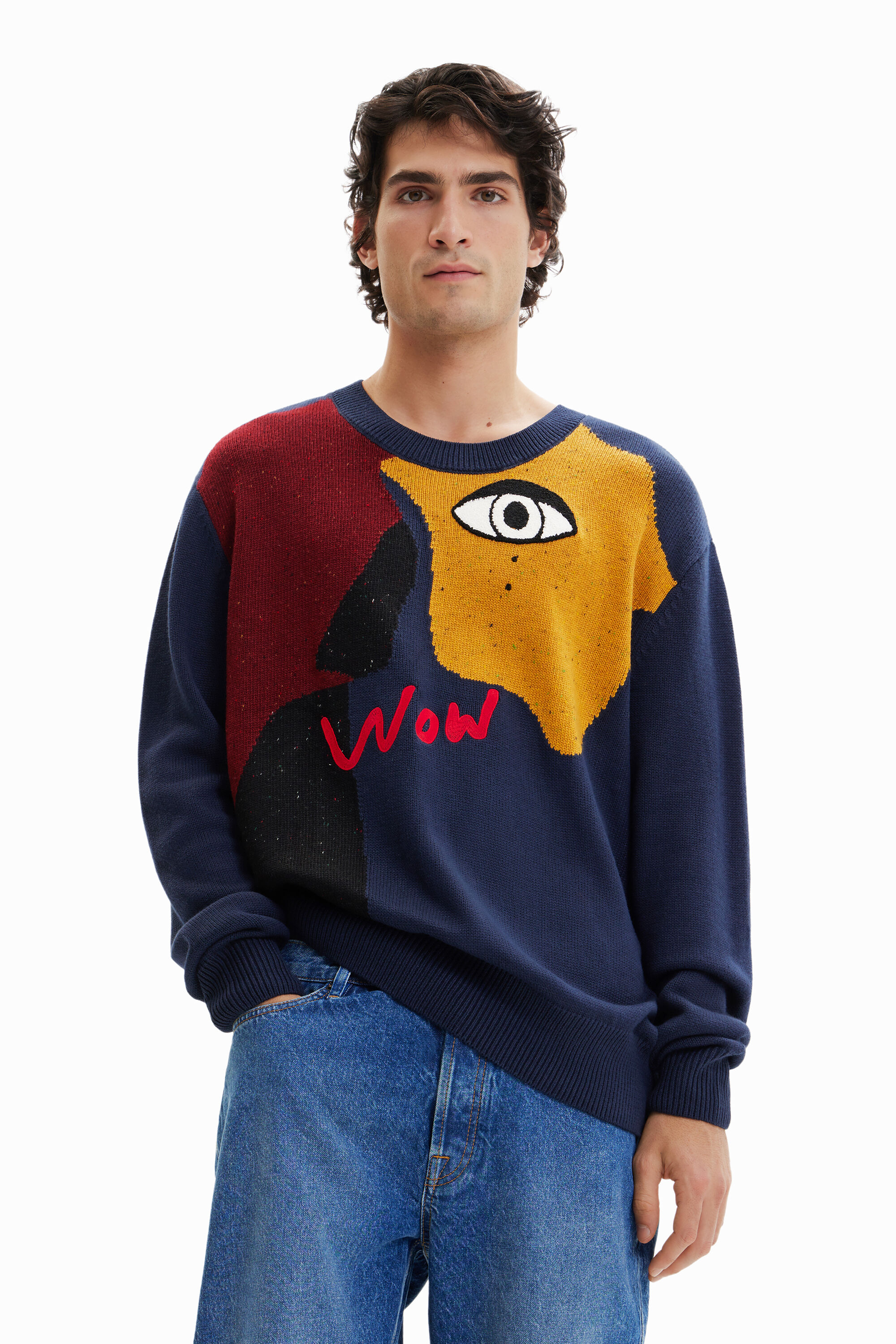 Pull maille fine œil