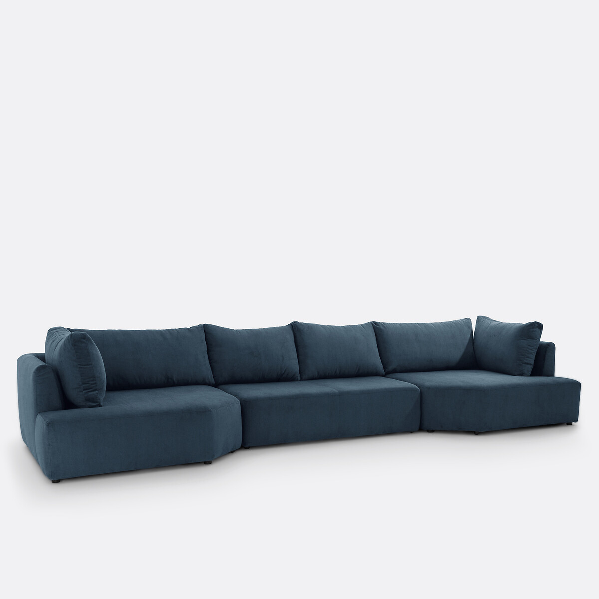 LA REDOUTE INTERIEURS<br>Sofá modular de canto em veludo cotelê, Monica