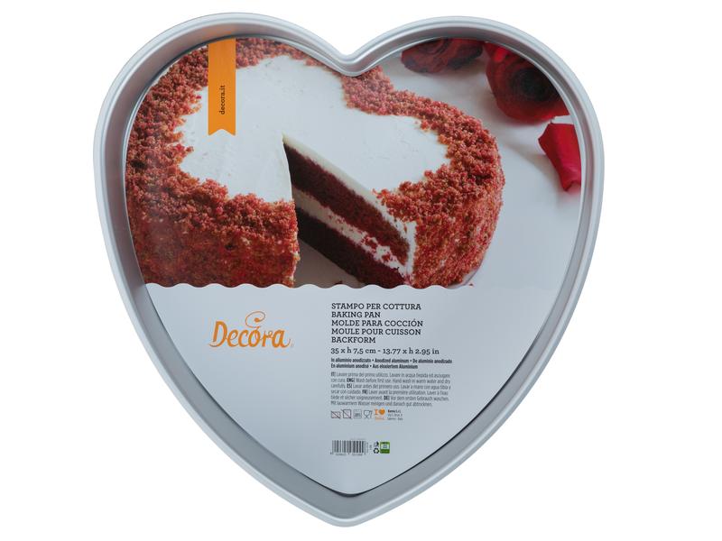 Decora Motiv-Backform Herz, Ø 15 cm, Silber Backform in Herzform