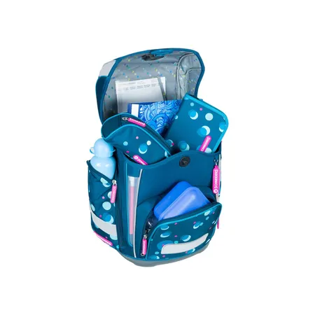 Schneiders Schulranzen Set Ergolite Polkadot Petrol 9-teilig