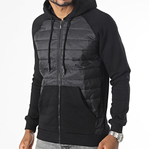 Veste Zippée Capuche Noir