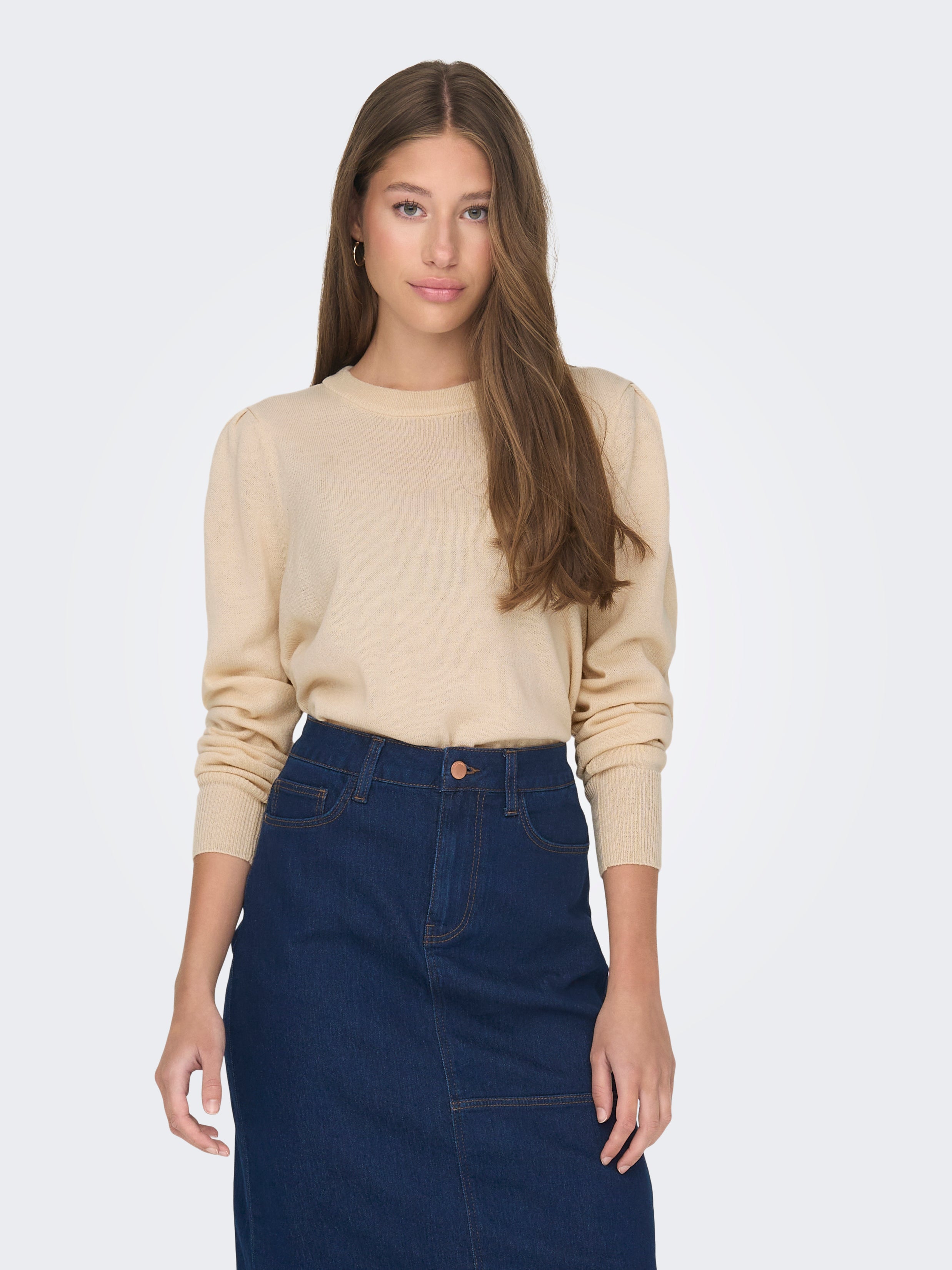 JDYLAURA Strickpullover Tapioca