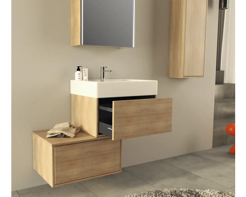 Jungborn wastafelmeubel NOVE BxHxD 60 x 30 x 46 cm Frontkleur tabak eiken mat 55764