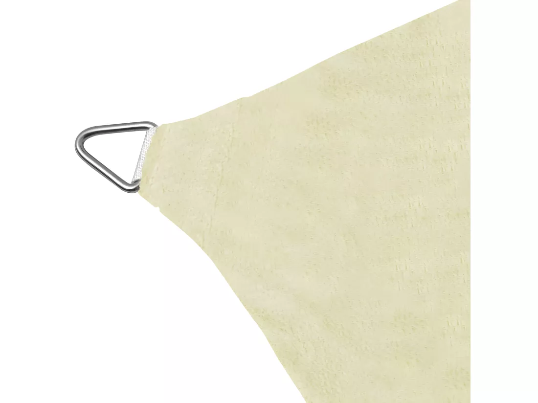 Voile d'ombrage en PEHD rectangulaire 4 x 6 m Crème