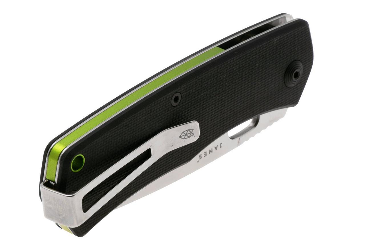 The James Brand The Folsom KN112114-00 Satin VG-10, Black G10, zakmes