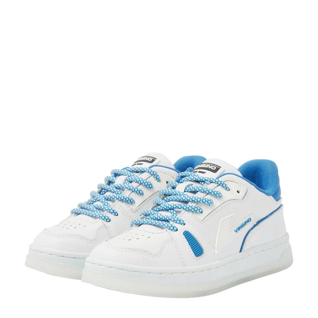 Vingino Joshua Lowleren sneakers wit/blauw