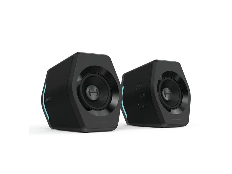 Edifier PC-Lautsprecher G2000 Schwarz Gaming Lautsprecher mit 16 Watt Leistung, RGB LEDs und Bluetooth
