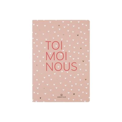 Oberthur Mots doux - Carnet de notes souple - A5 - ligné - 200 pages - toi moi nous