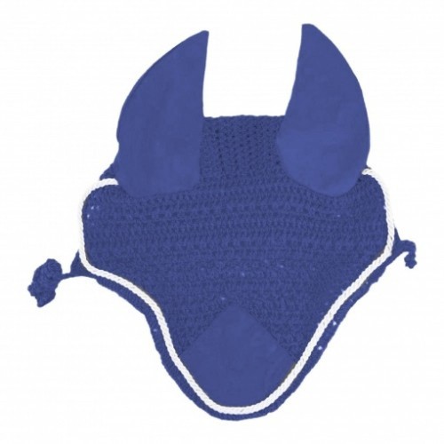 Protetores de orelha de crochê para cavalos, cor Roma, azul marinho/branco