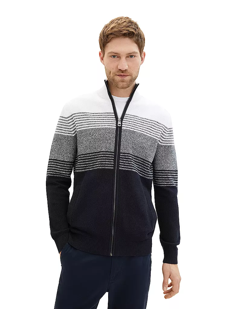 TOM TAILOR Strickjacke blau