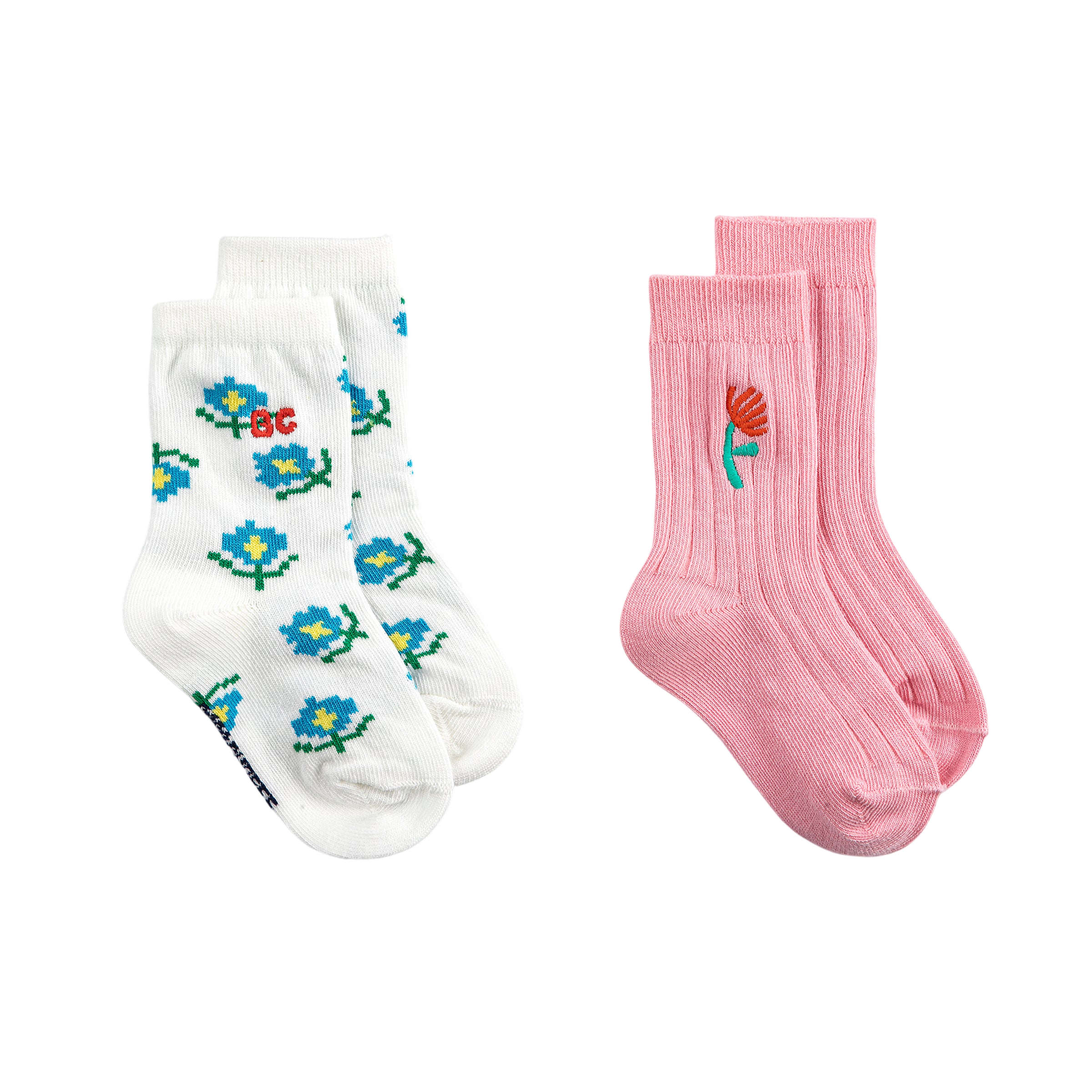 Baby Socken Flower 2er-Set Multicolor
