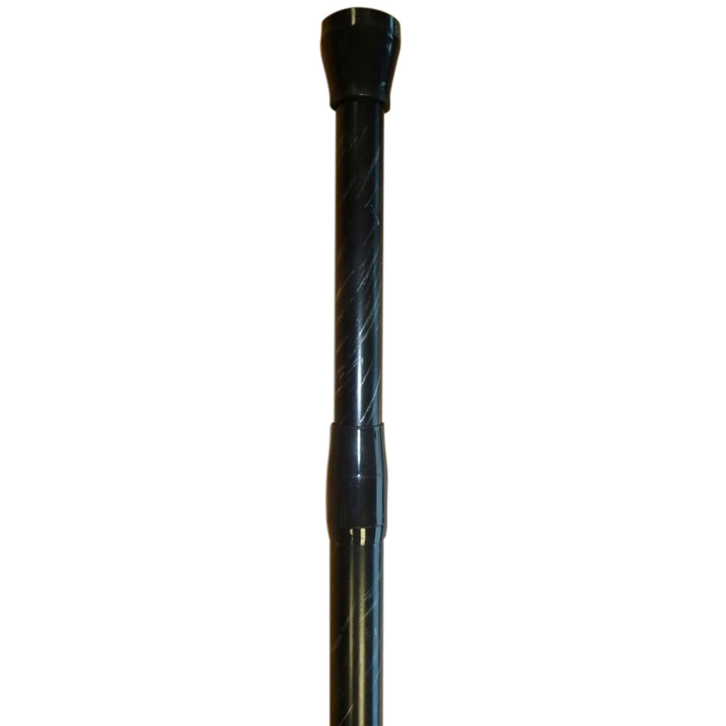 Tringle extensible entre-murs en alu, acier et plastique noire et argentée 70-120cm