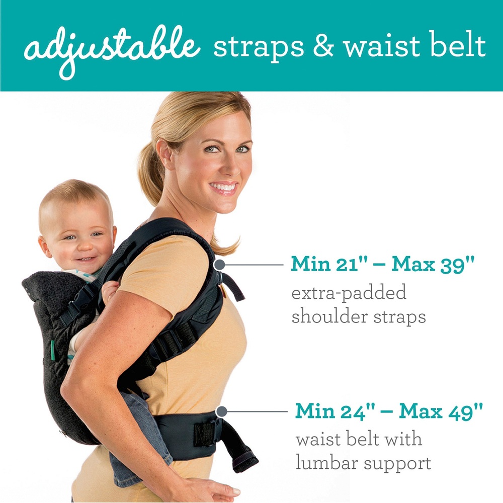 Infantino Flip Advanced 4-in-1 Babytrage Schwarz Denim