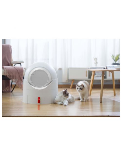 Petlux Semi-Automatische Kattenbak Met Geurfilter - Kattentoilet - 46x47x52 cm Wit Xl
