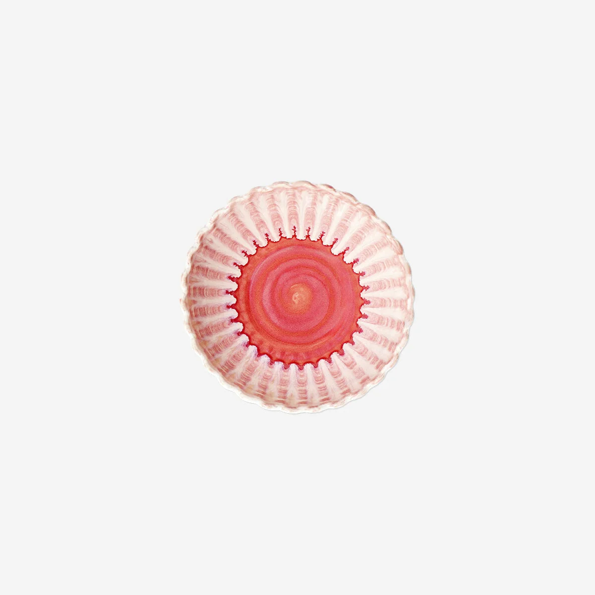 Keramisk skål med muslingelook - 16 cm