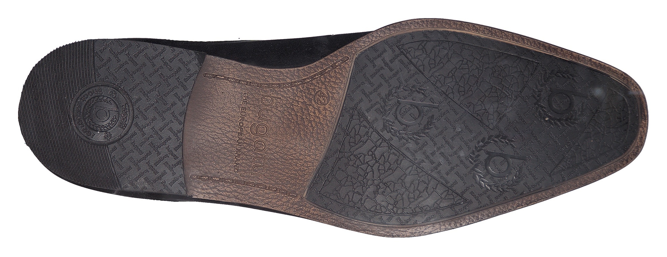 bugatti Schnürschuh  , Blockabsatz, Abendschuh, Festtagsschuh mit Logoprägung an der Ferse