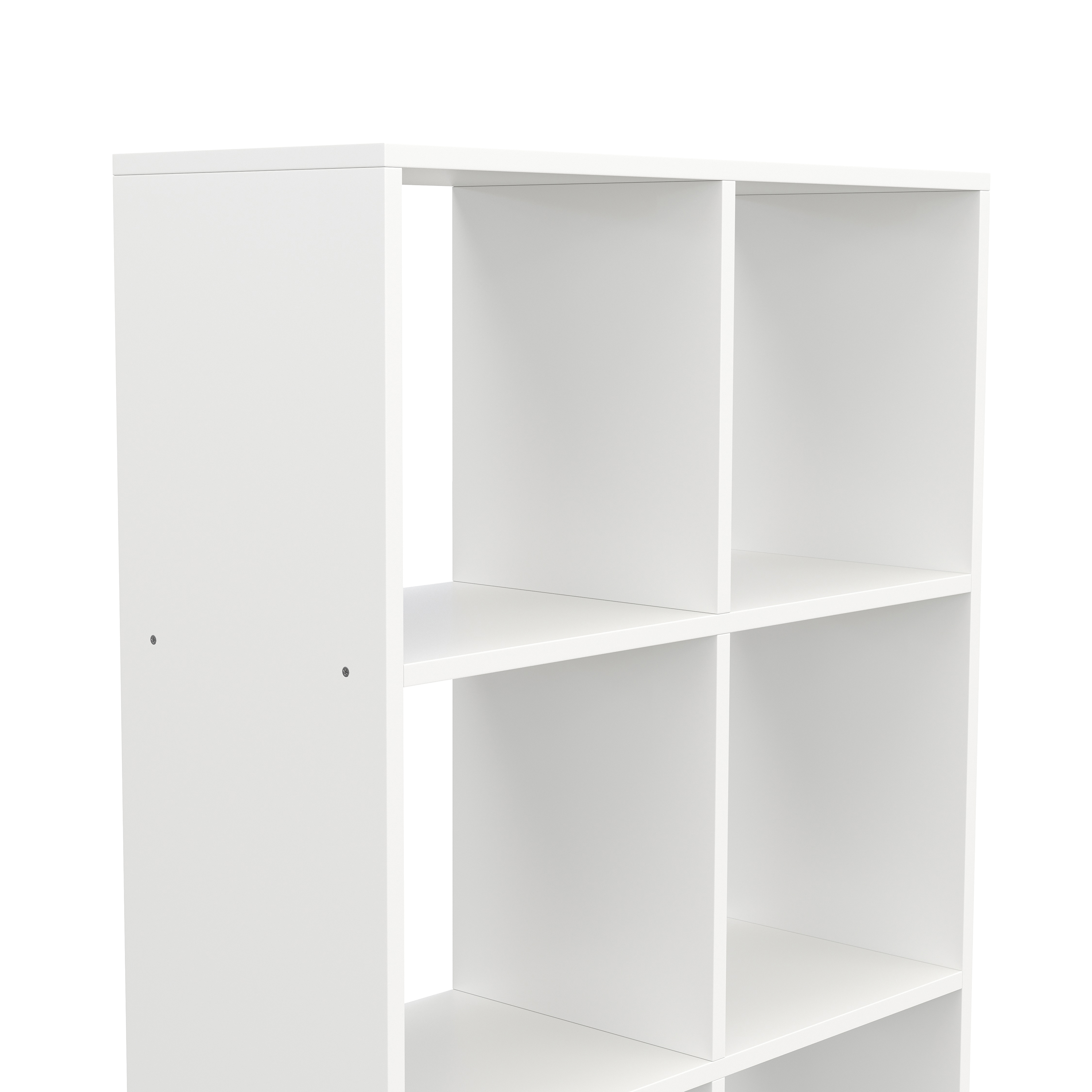 Bücherregal Raumteiler LIAM 8 Fächer 72 x 142 cm weiss