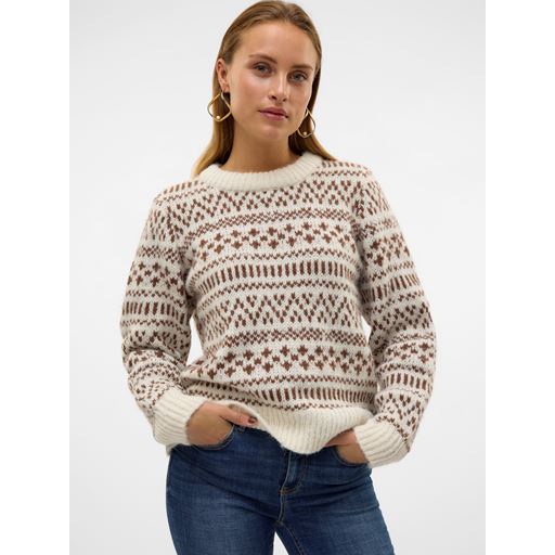 Vero Moda Kaira Striktrøje, Birch/Pinecone, M