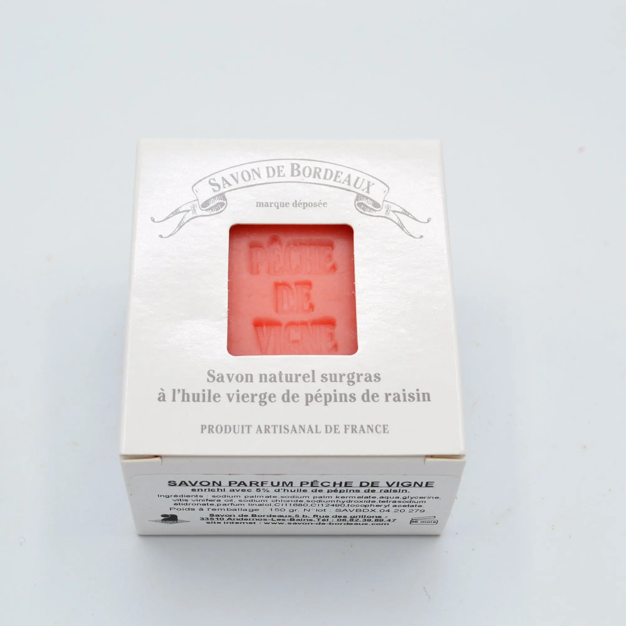 Savon de Bordeaux - SAVON NATUREL PECHE DE VIGNEsavon solide 150 gr - Savon de Bordeaux