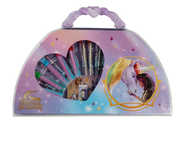 Undercover Malset Unicorn Academy 51-teilig Praktischer Malkoffer