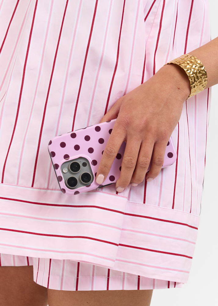 Polka telefoonhoes lichtroze