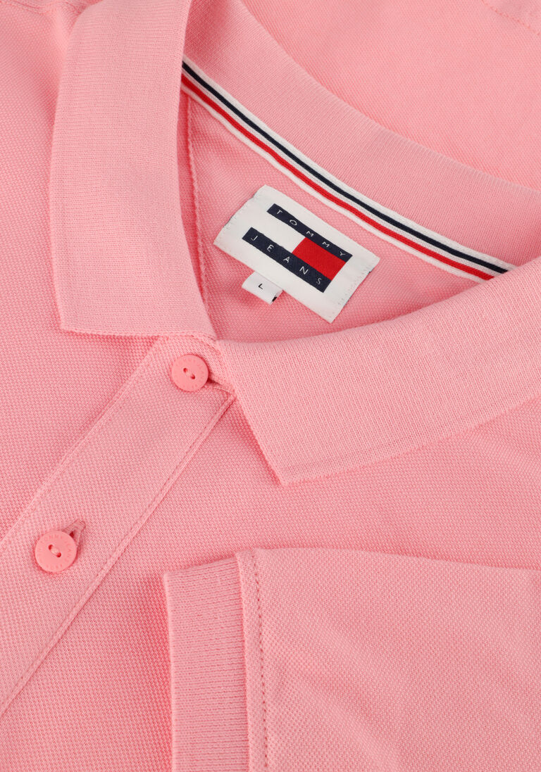 TOMMY JEANS roze tommy jeans polo tjm slim placket polo