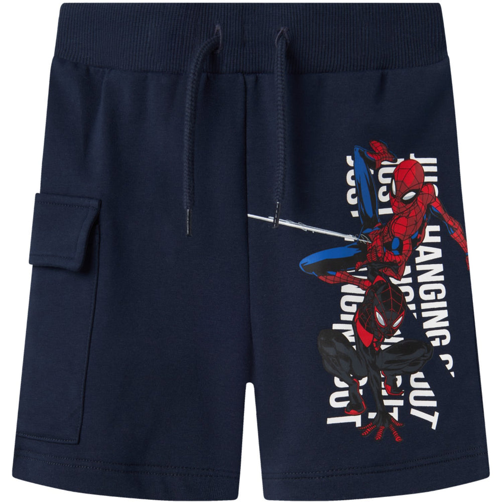 Køb Name It Navy Blazer Mo Spiderman Sweat Shorts Marvel