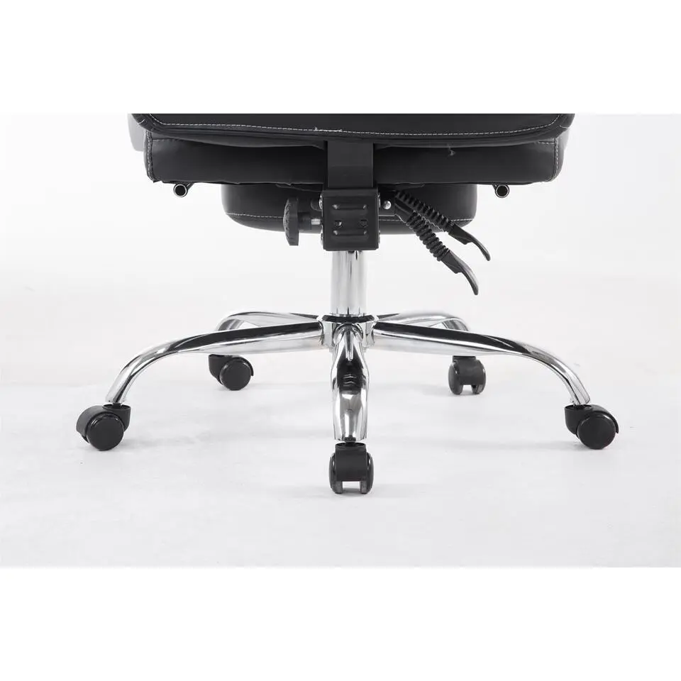 CLP Bureaustoel Pacific chroom Frame - Kunstleer - zwart