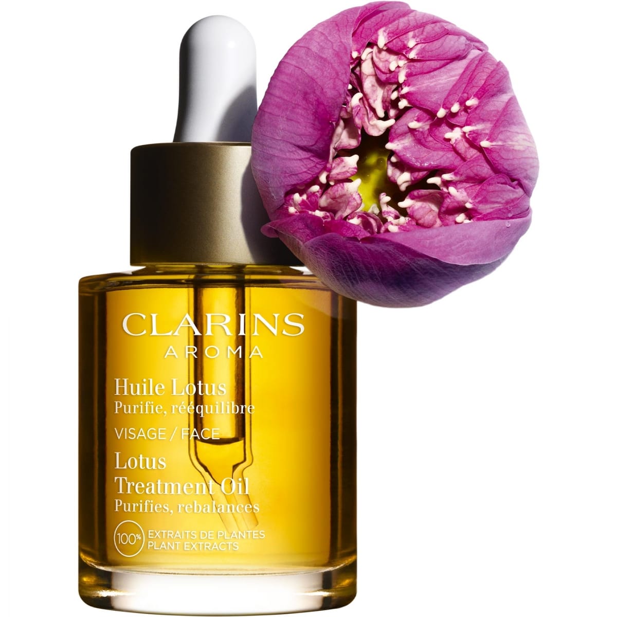 CLARINS Huile Lotus Purifie, rééquilibre