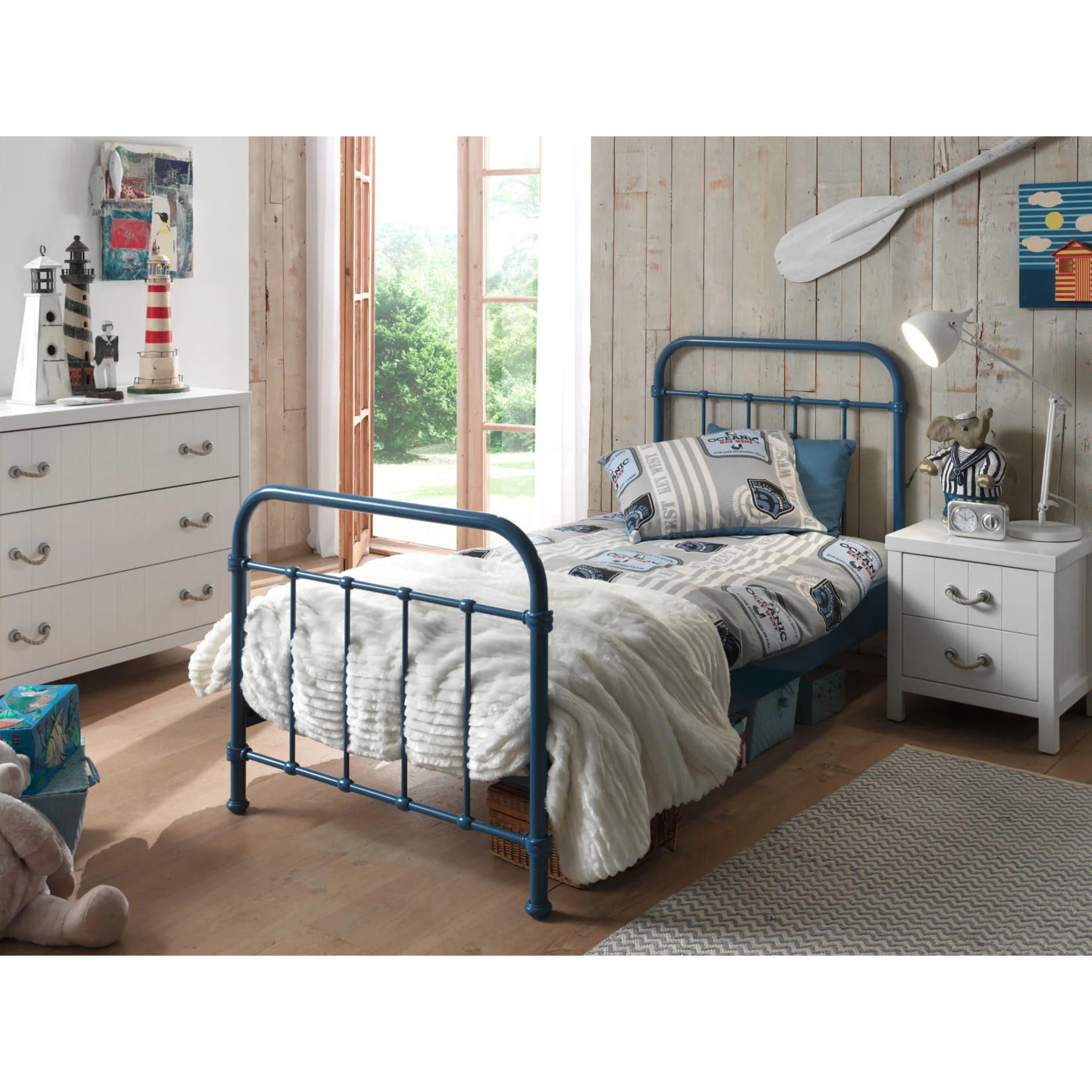 Vipack Metallbett New York 90x200 cm, blau