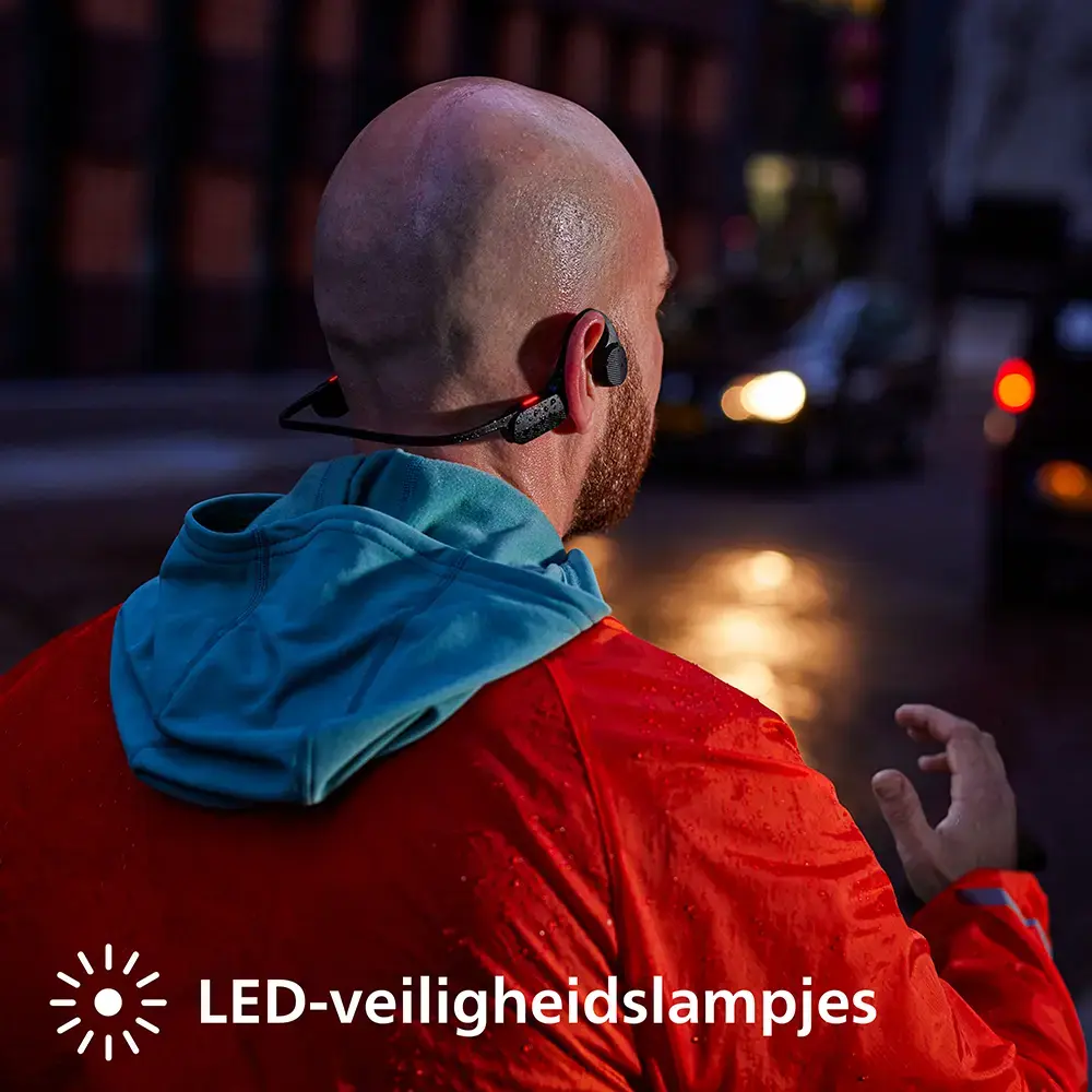 Philips GO Sports Open Ear Koptelefoon Zwart/Rood