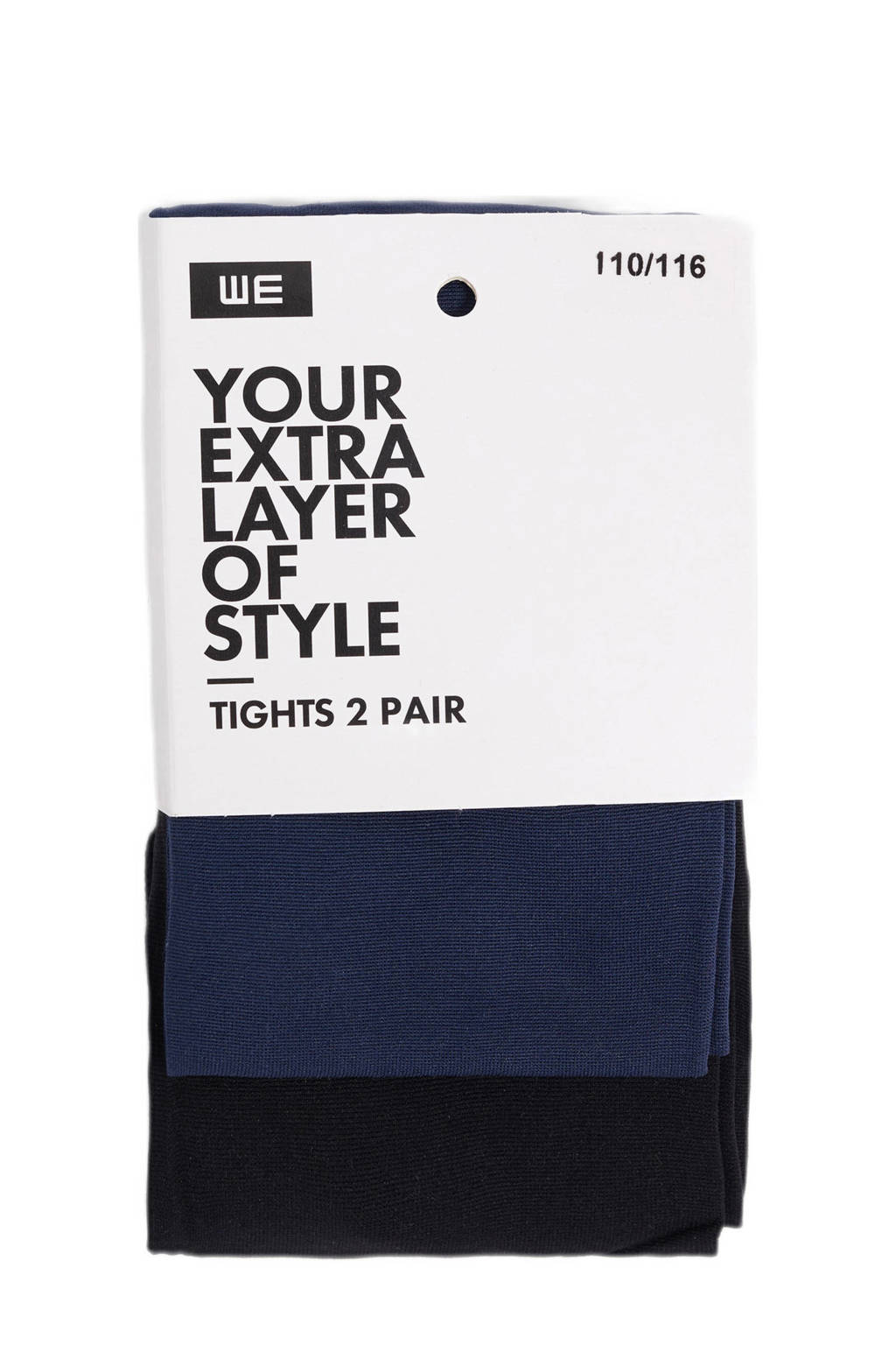 WE Fashion panty 50 denier - set van 2 donkerblauw/zwart