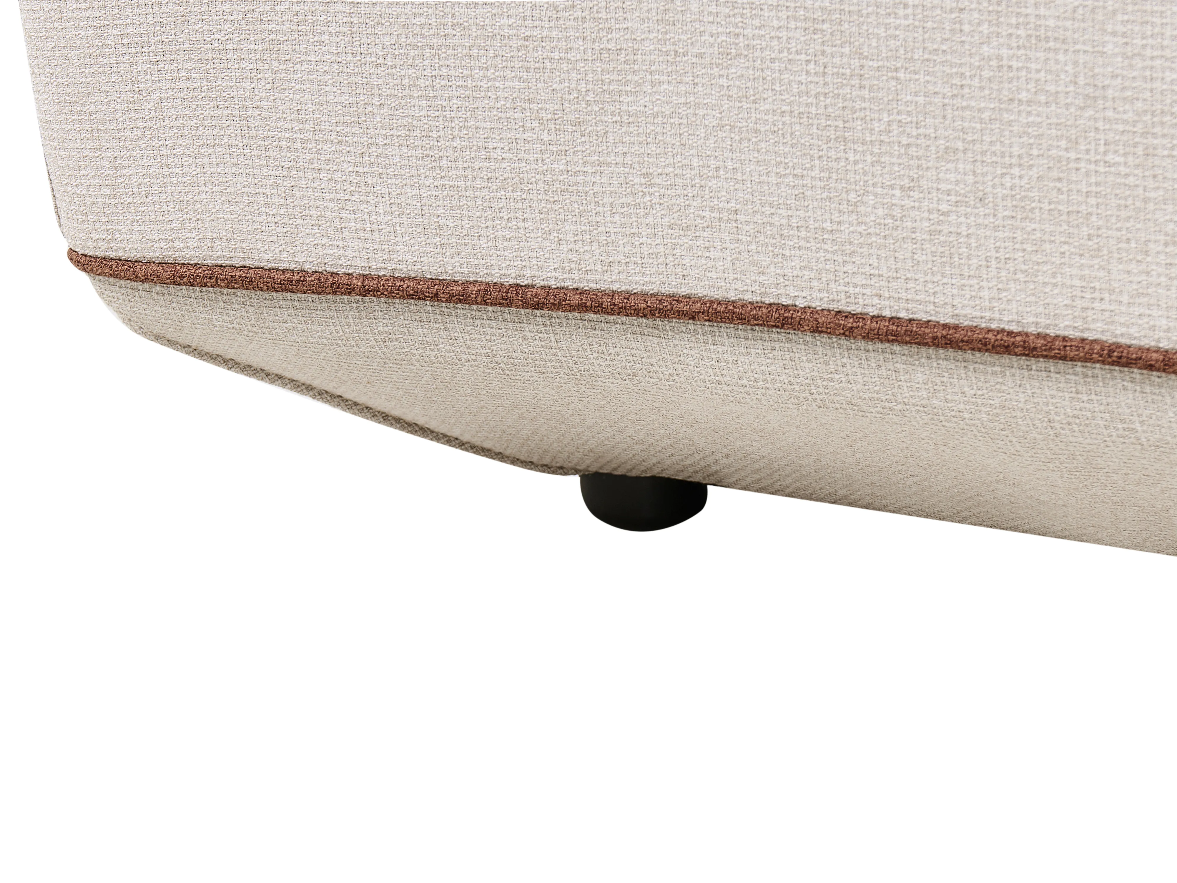 Chaise longue SEILLANS Stof Lichtbeige