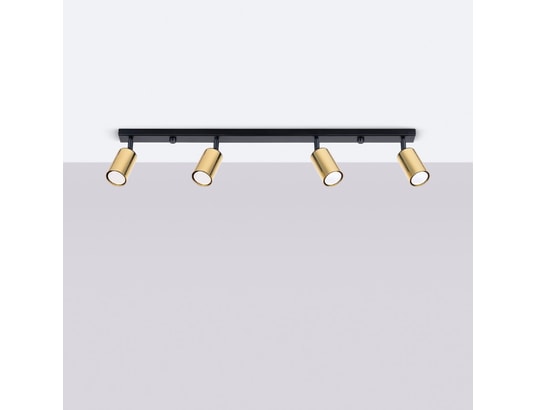 SOLLUX LIGHTING - Plafonnier winx 4l noir/doré