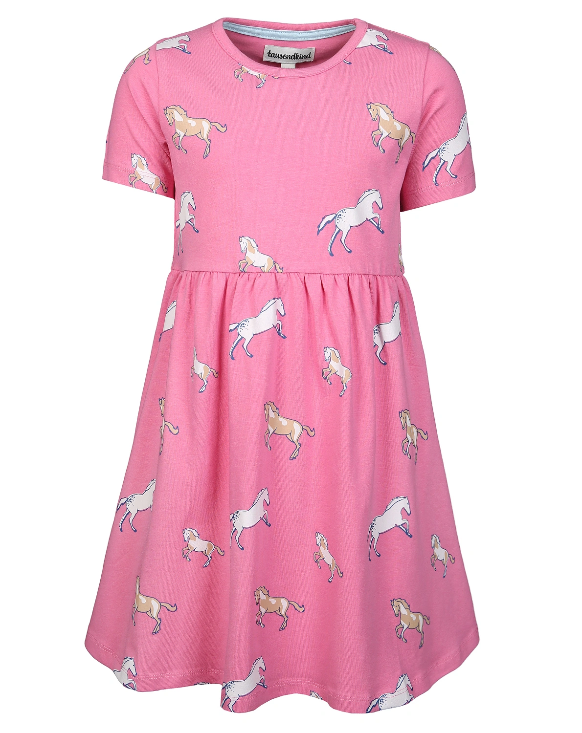 Kurzarm-Kleid WILDPFERDE in pink