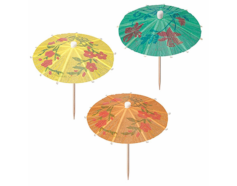 SOMBRINHAS PALITOS COCKTAIL PAPSTAR 10CM PACK 6 UNIDADES