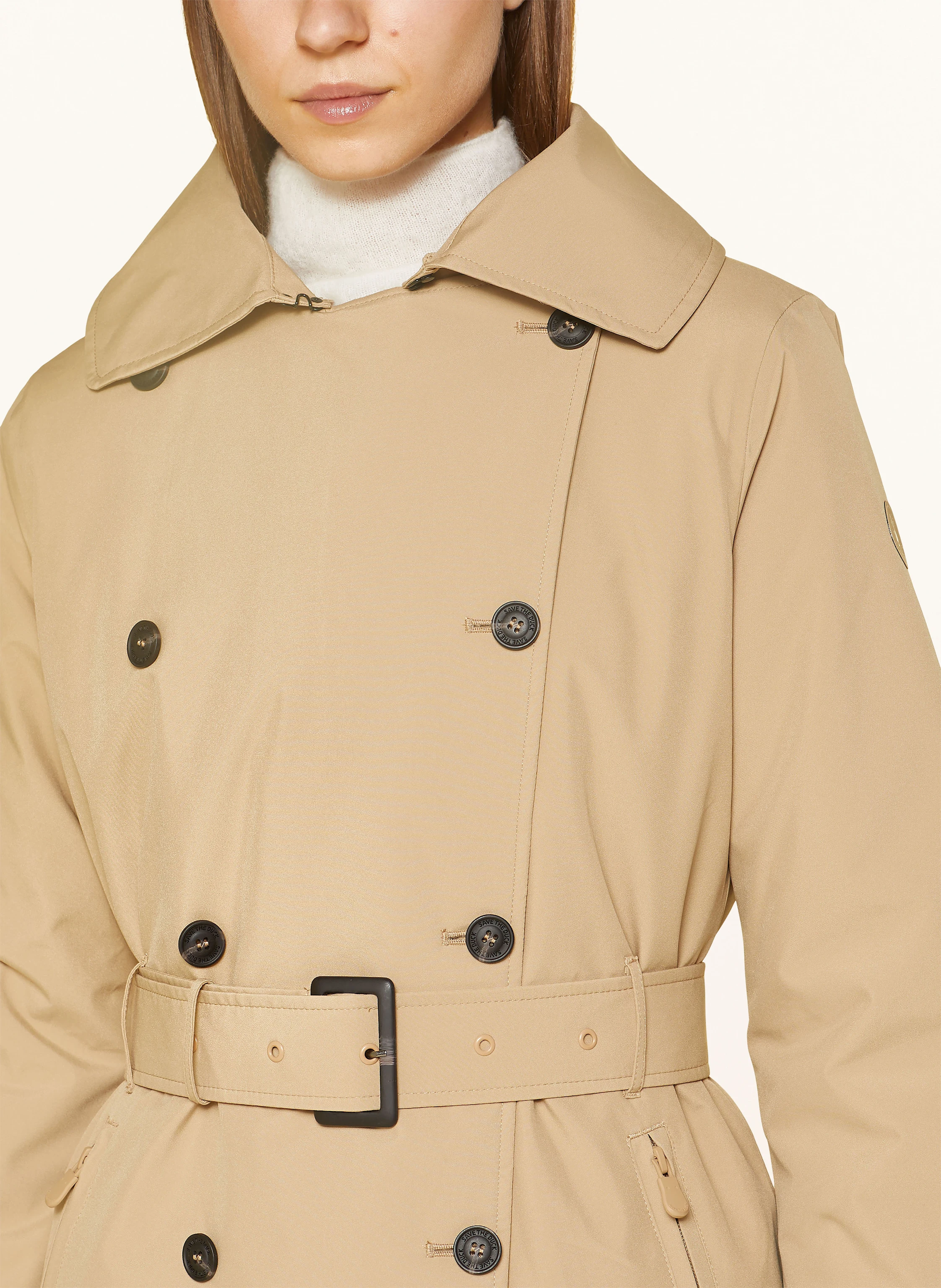 SAVE THE DUCK Trenchcoat mit abnehmbarem Kragen