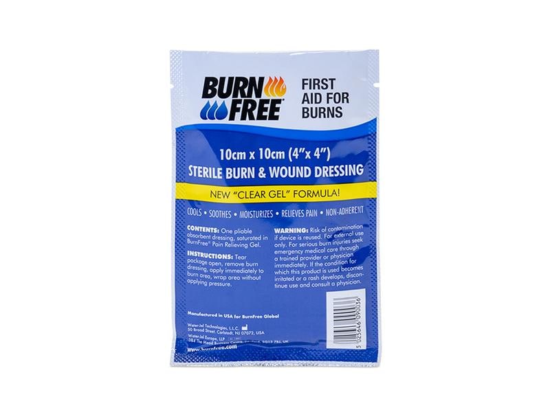 BurnFree Brandwundkompresse 10 x 10 cm Schmerzlindernde Gel-Kompresse für Brandwunden