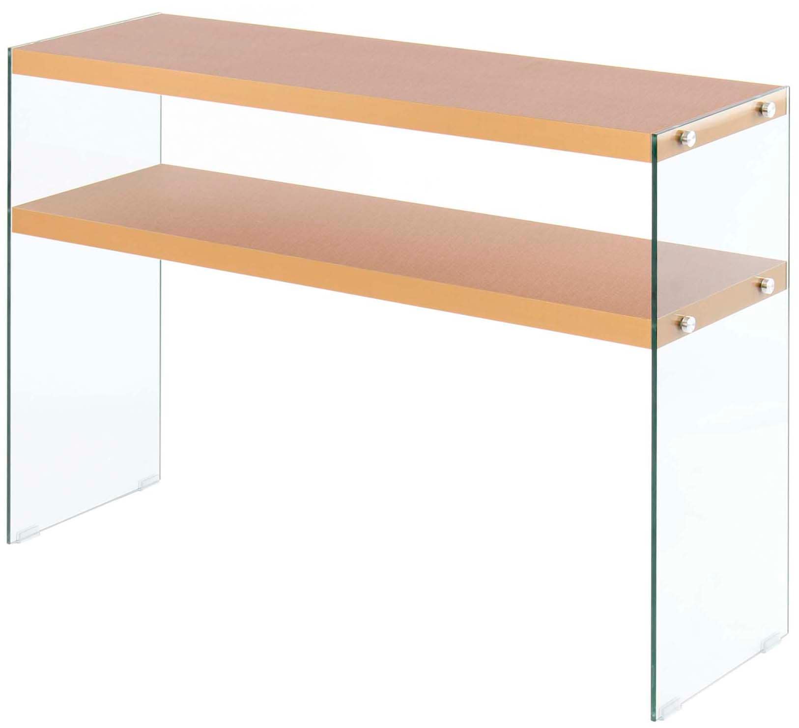 Kayoom Konsolentisch »Elementary, eckige Form, viel Ablagefläche« 1 Stk. tlg. Ablageflächen, gehärtetes Glas, pflegeleicht, unifarbenes Design