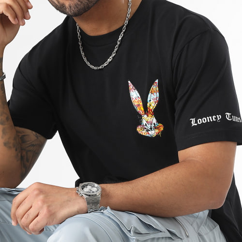 Tee Shirt Oversize Large Sleeves Bugs Bunny Graff Noir