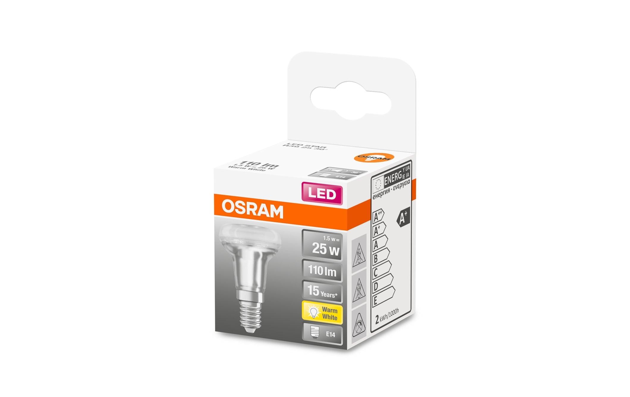 Lampe Star R39, 1.5W, E14 WarmweissLED-Reflektorlampen R39 mit Retrofit-Schraubsockel