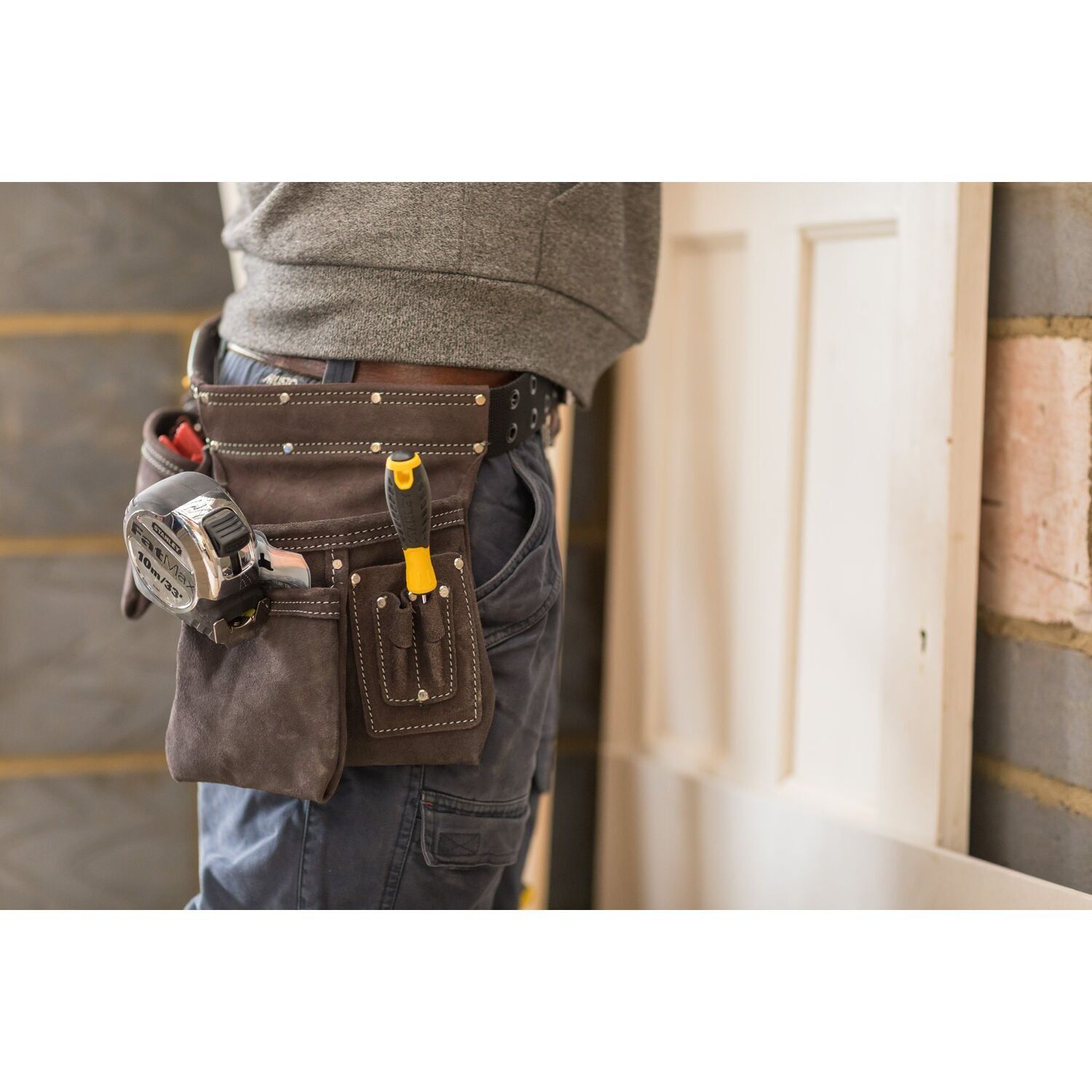 Stanley STST1-80113 Dubbele Gereedschapsgordel met Riem en Hamerhouder