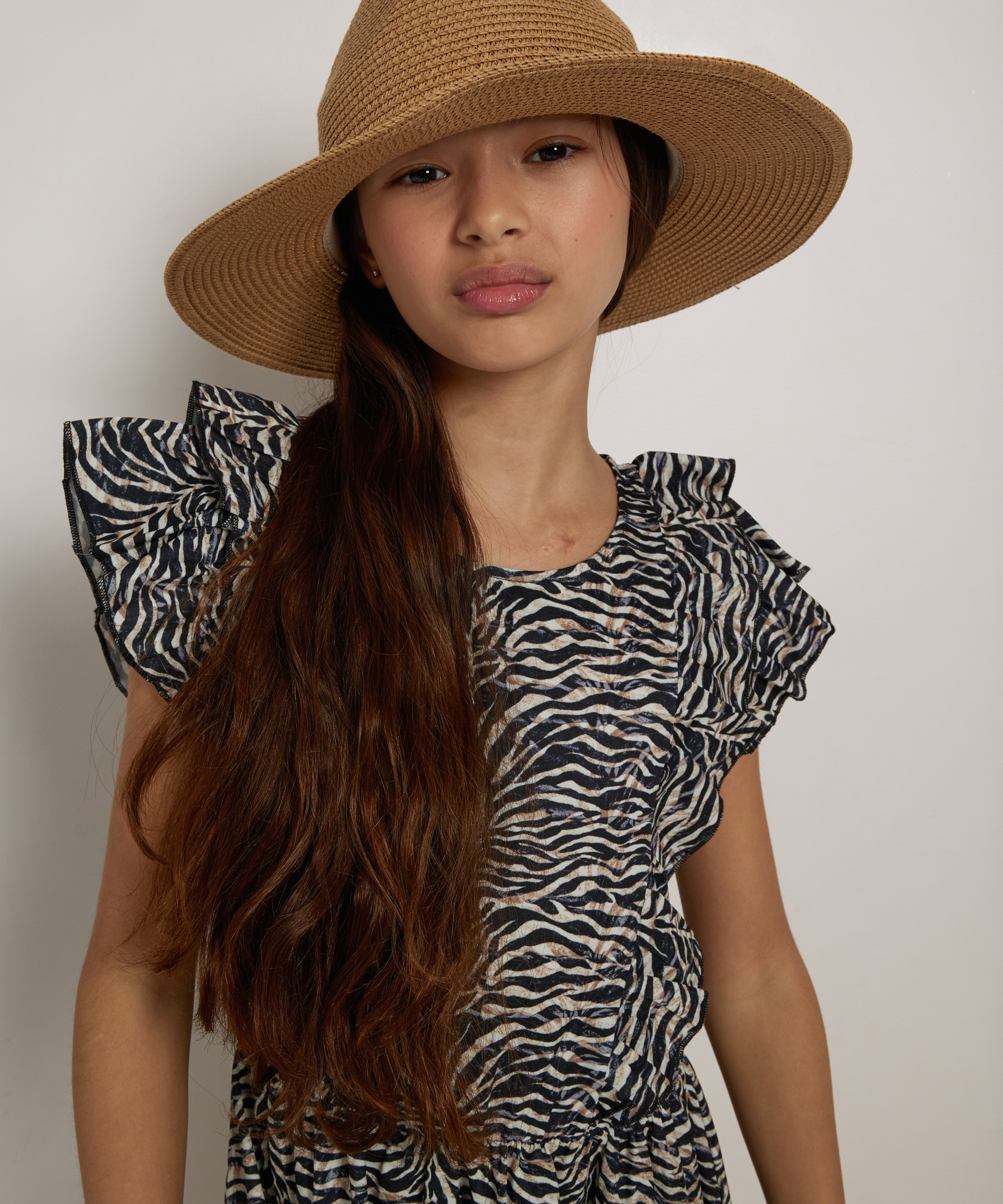 ruche jurk met all-over print